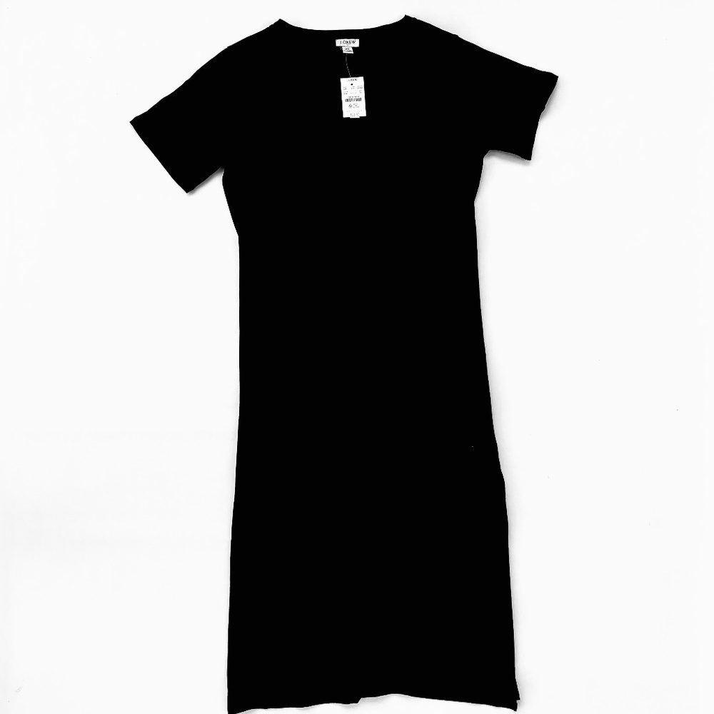 J. Crew Factory Black Tee Shirt Dress NWT